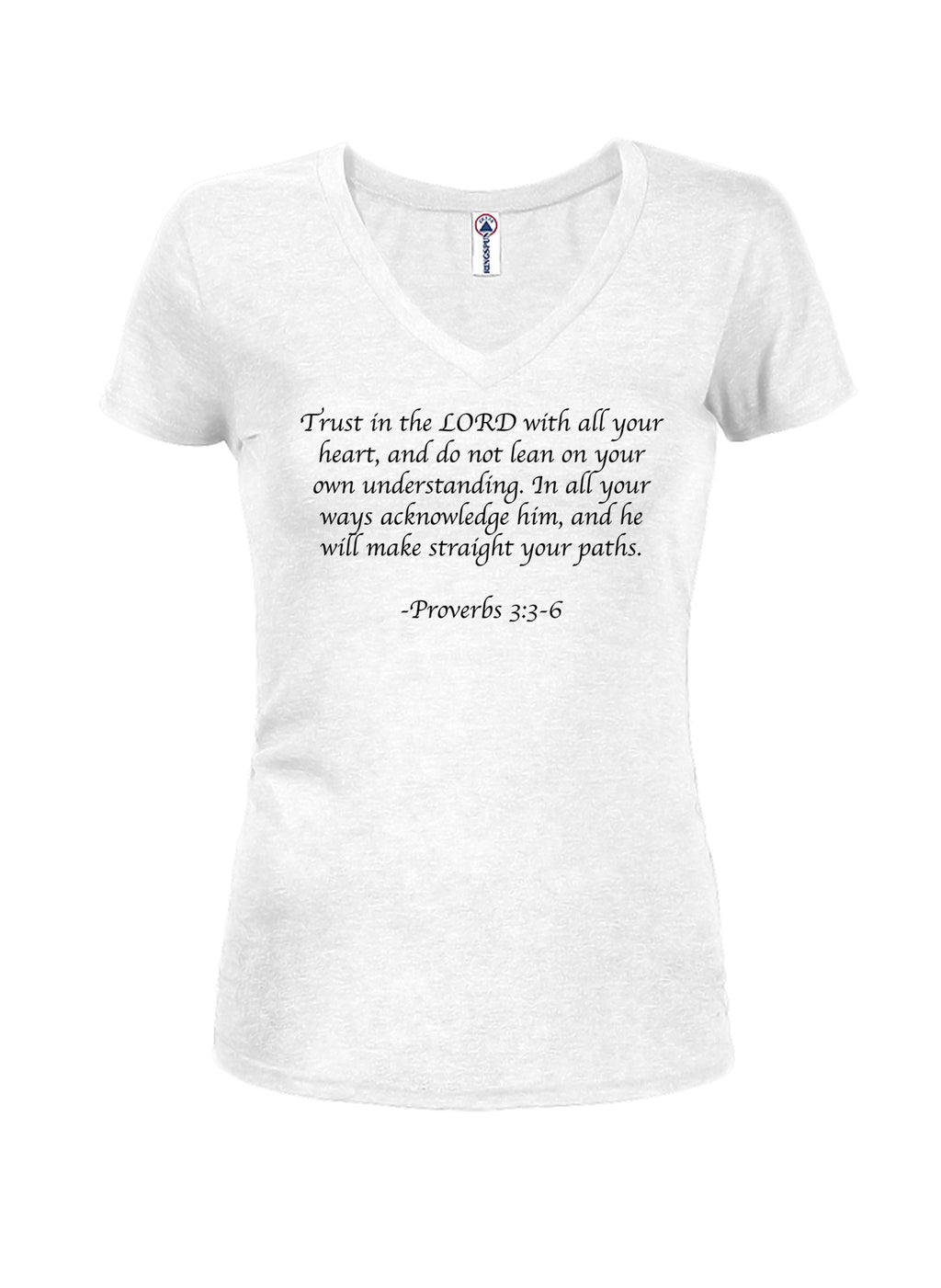 Trust in the LORD with all your heart Juniors V Neck T-Shirt product image 2