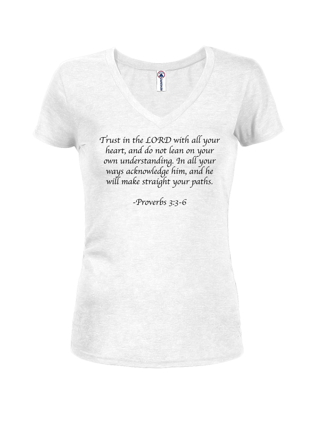 Trust in the LORD with all your heart Juniors V Neck T-Shirt product image 2