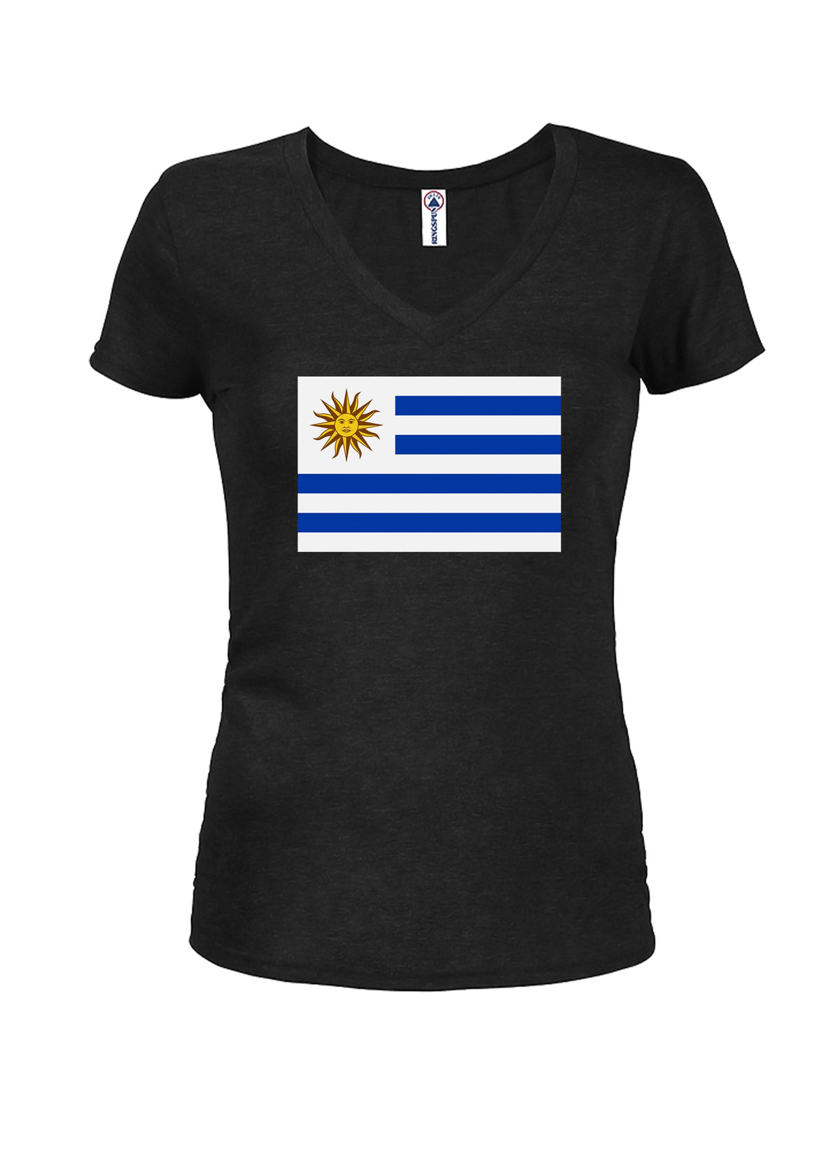 Uruguayan Flag Juniors V Neck T-Shirt product image 1