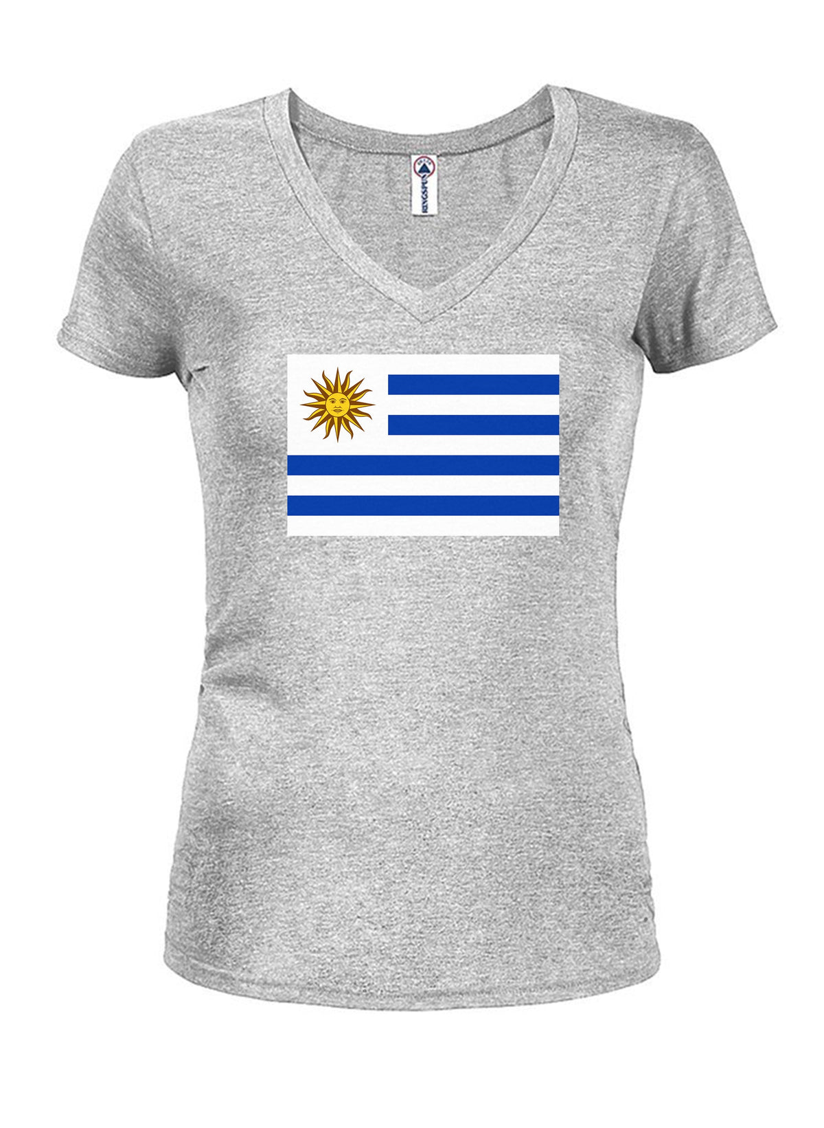 Uruguayan Flag Juniors V Neck T-Shirt product image 3
