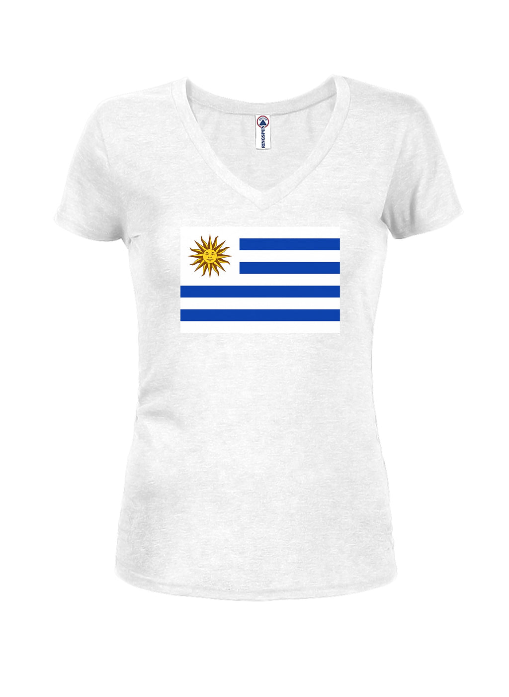 Uruguayan Flag Juniors V Neck T-Shirt product image 2
