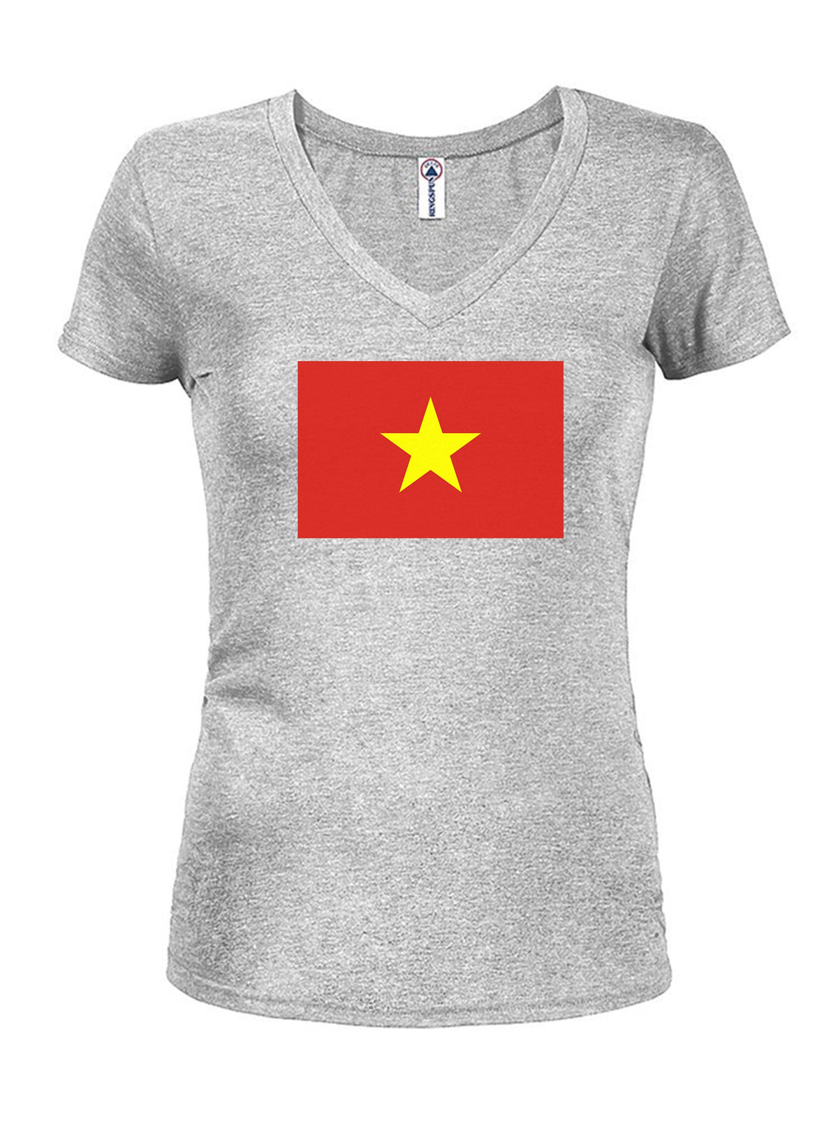 Vietnamese Flag Juniors V Neck T-Shirt product image 3