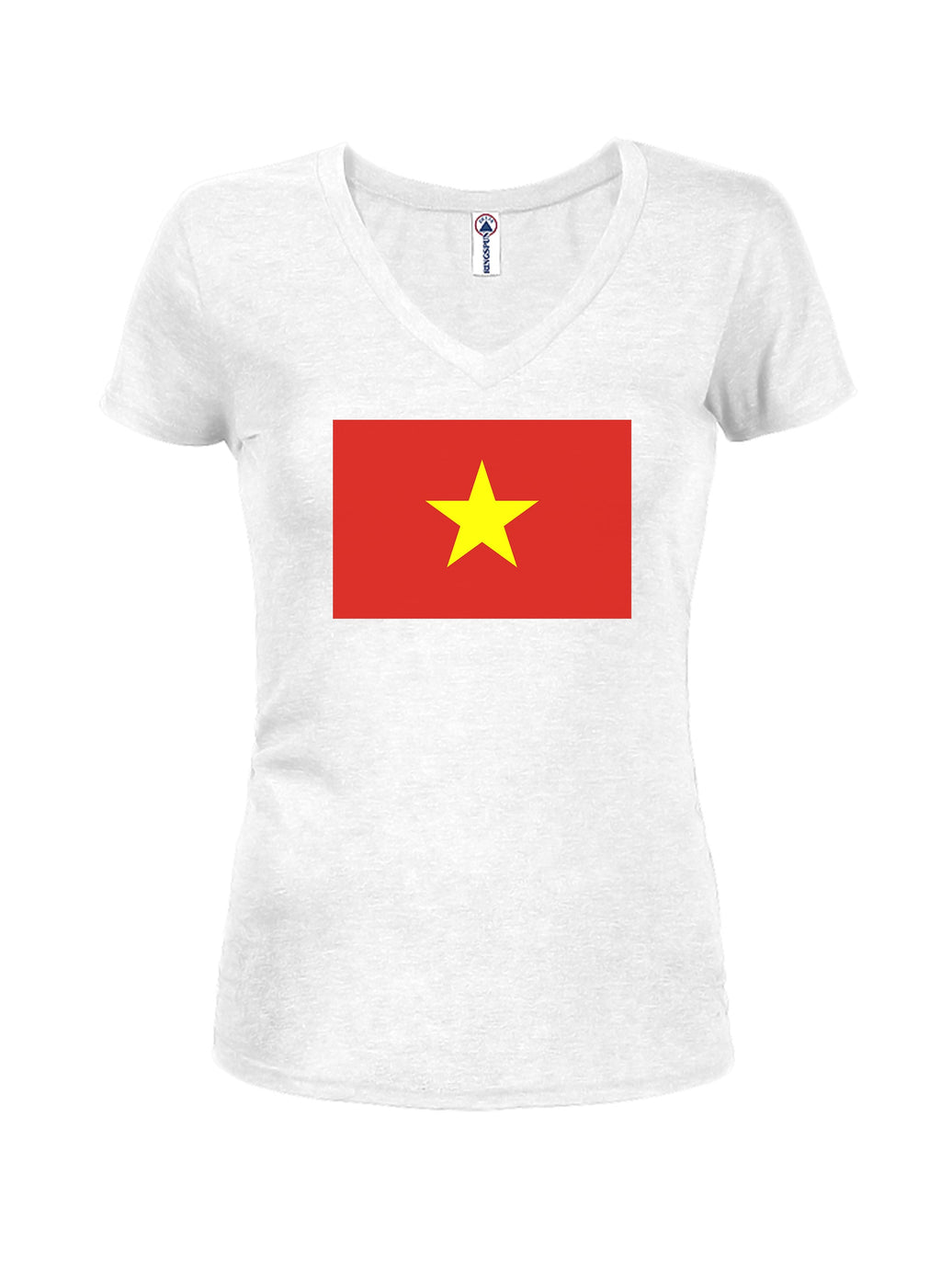 Vietnamese Flag Juniors V Neck T-Shirt product image 2