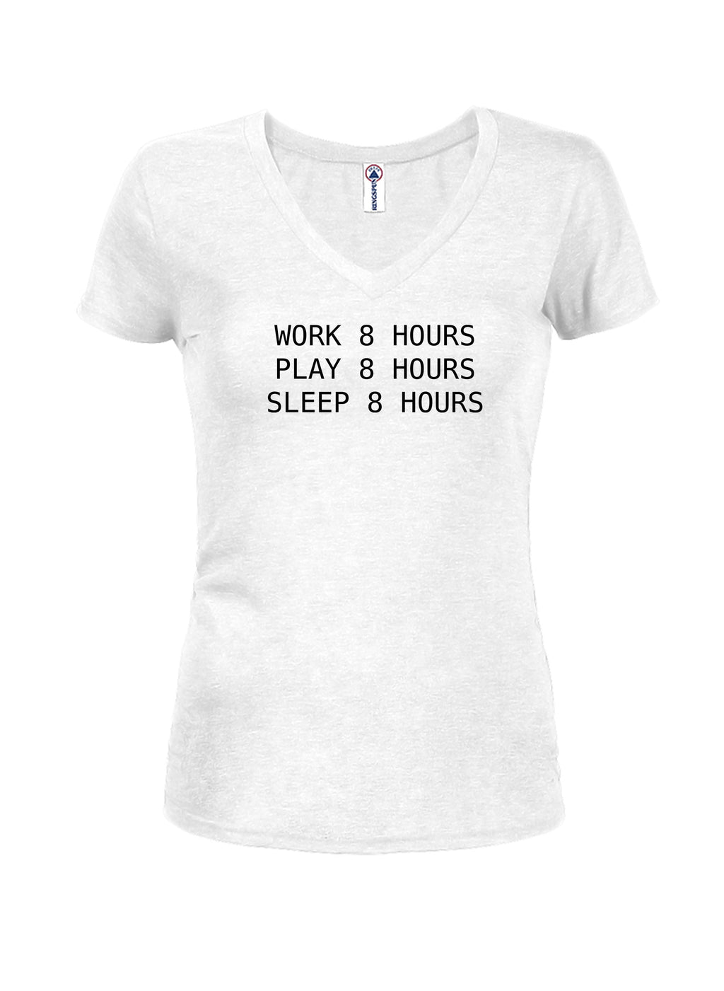 Work 8 Hours Play 8 Sleep 8 Juniors V Neck T-Shirt product image 2