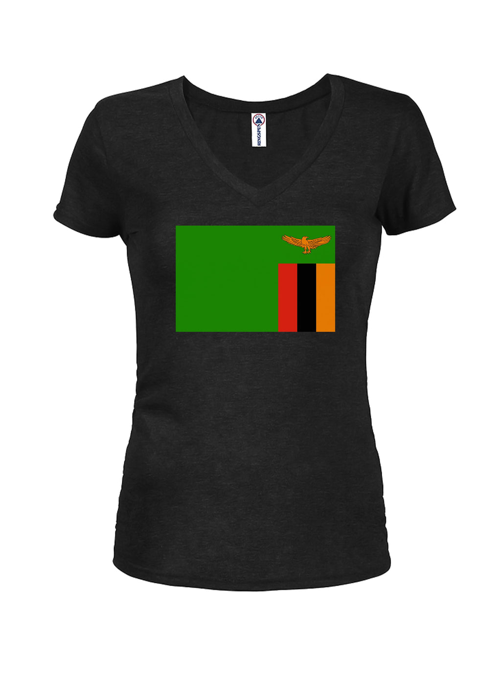 Zambian Flag Juniors V Neck T-Shirt product image 1