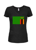 Zambian Flag Juniors V Neck T-Shirt product image 1