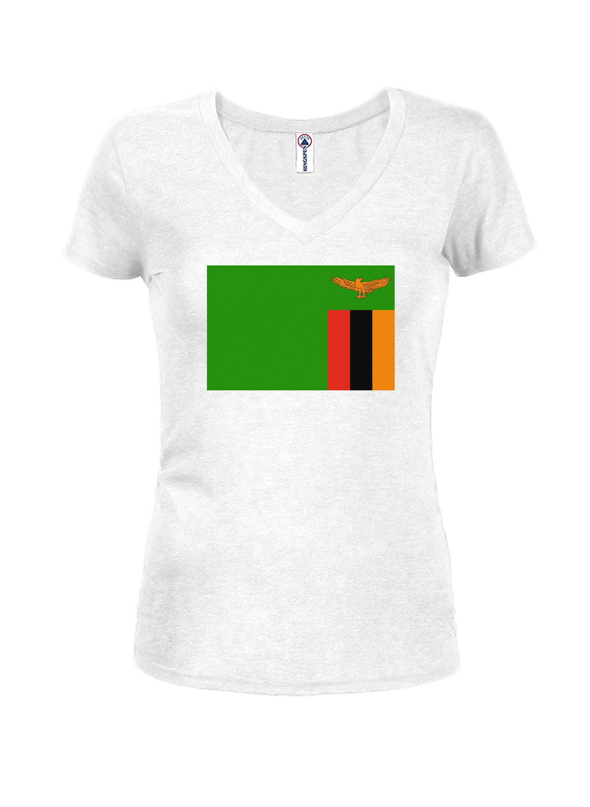 Zambian Flag Juniors V Neck T-Shirt product image 2