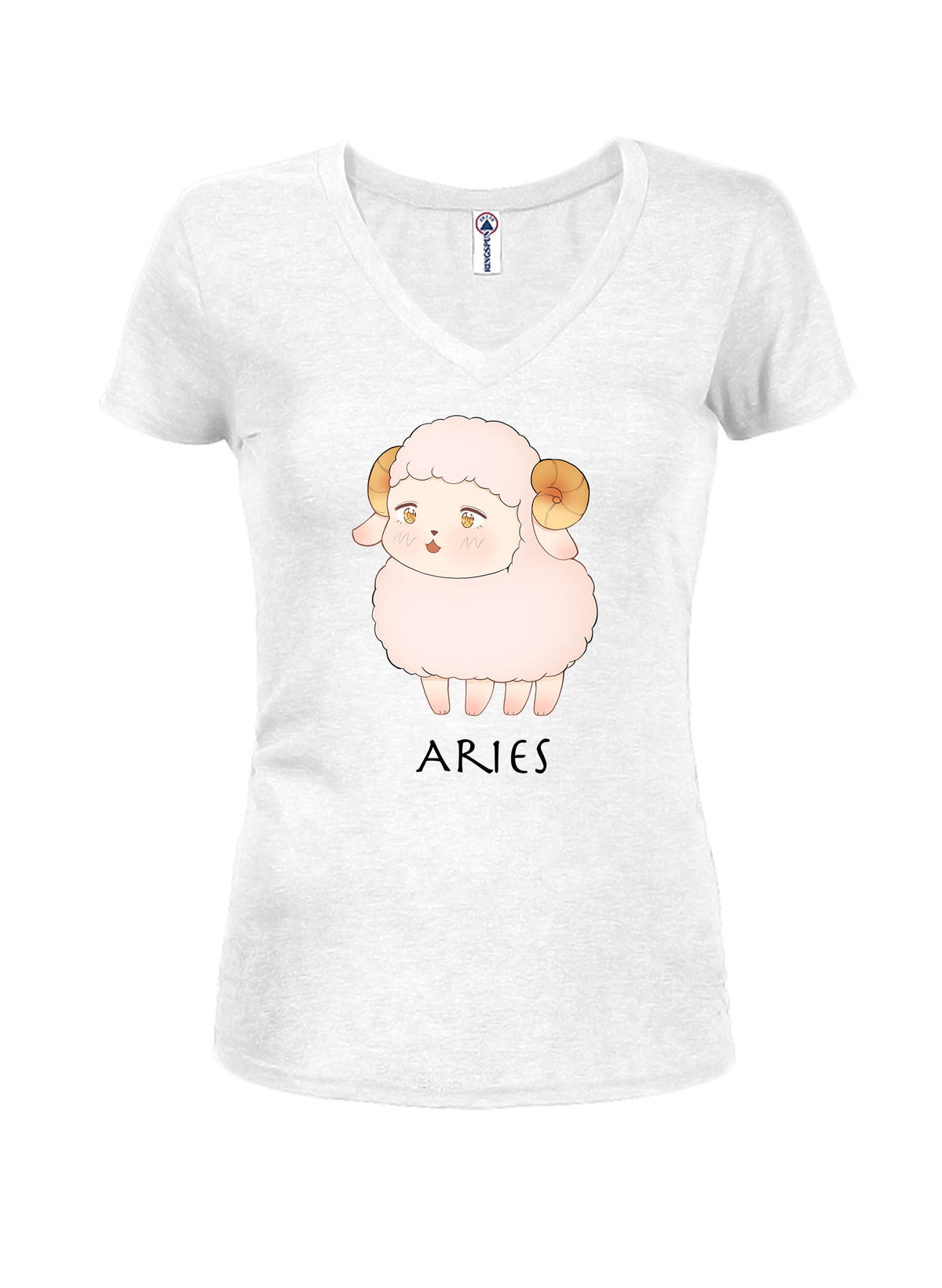 Zodiac Aries Juniors V Neck T-Shirt product image 2