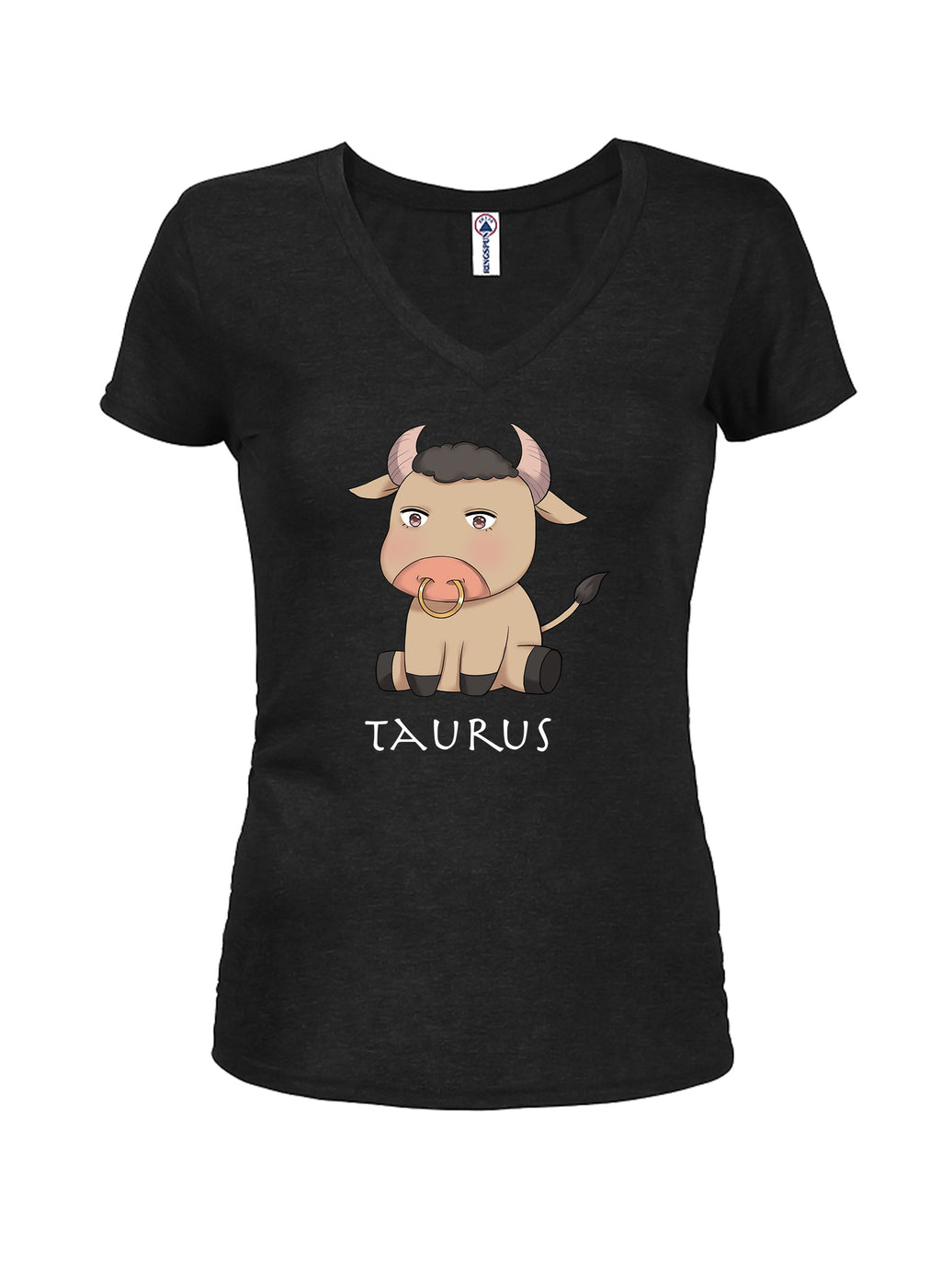 Zodiac Taurus Juniors V Neck T-Shirt product image 1
