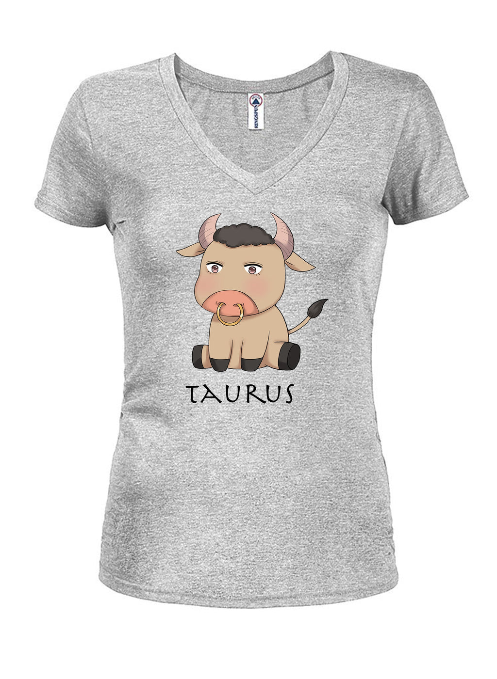 Zodiac Taurus Juniors V Neck T-Shirt product image 3