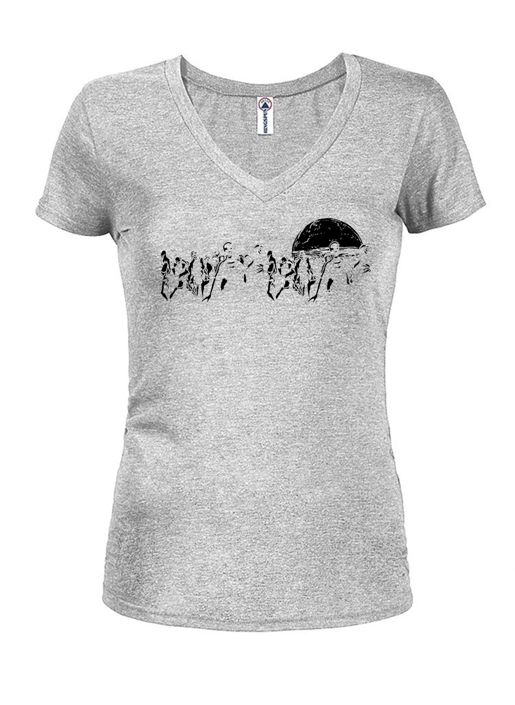 Zombie Moon Juniors V Neck T-Shirt product image 3