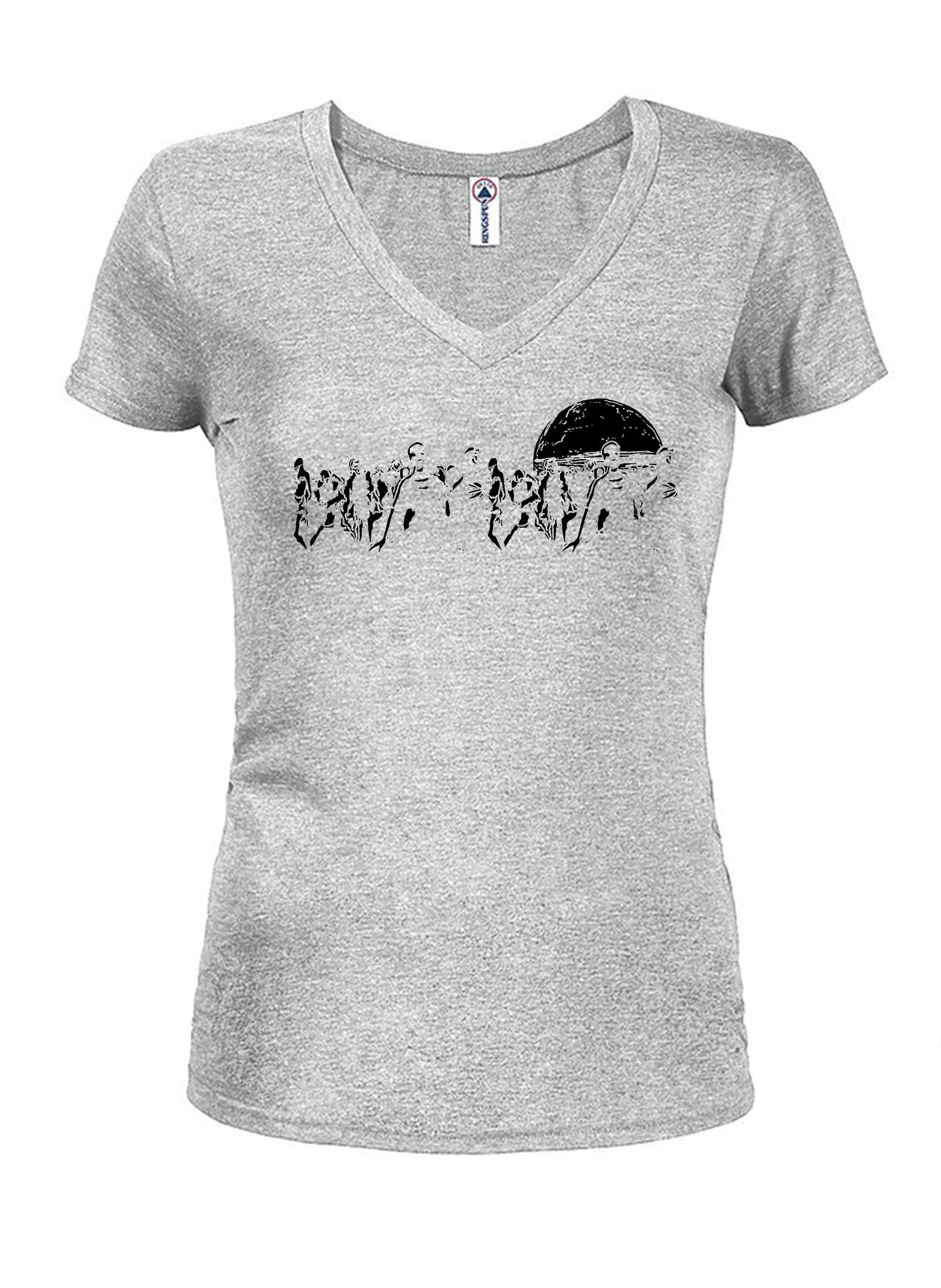Zombie Moon Juniors V Neck T-Shirt product image 3