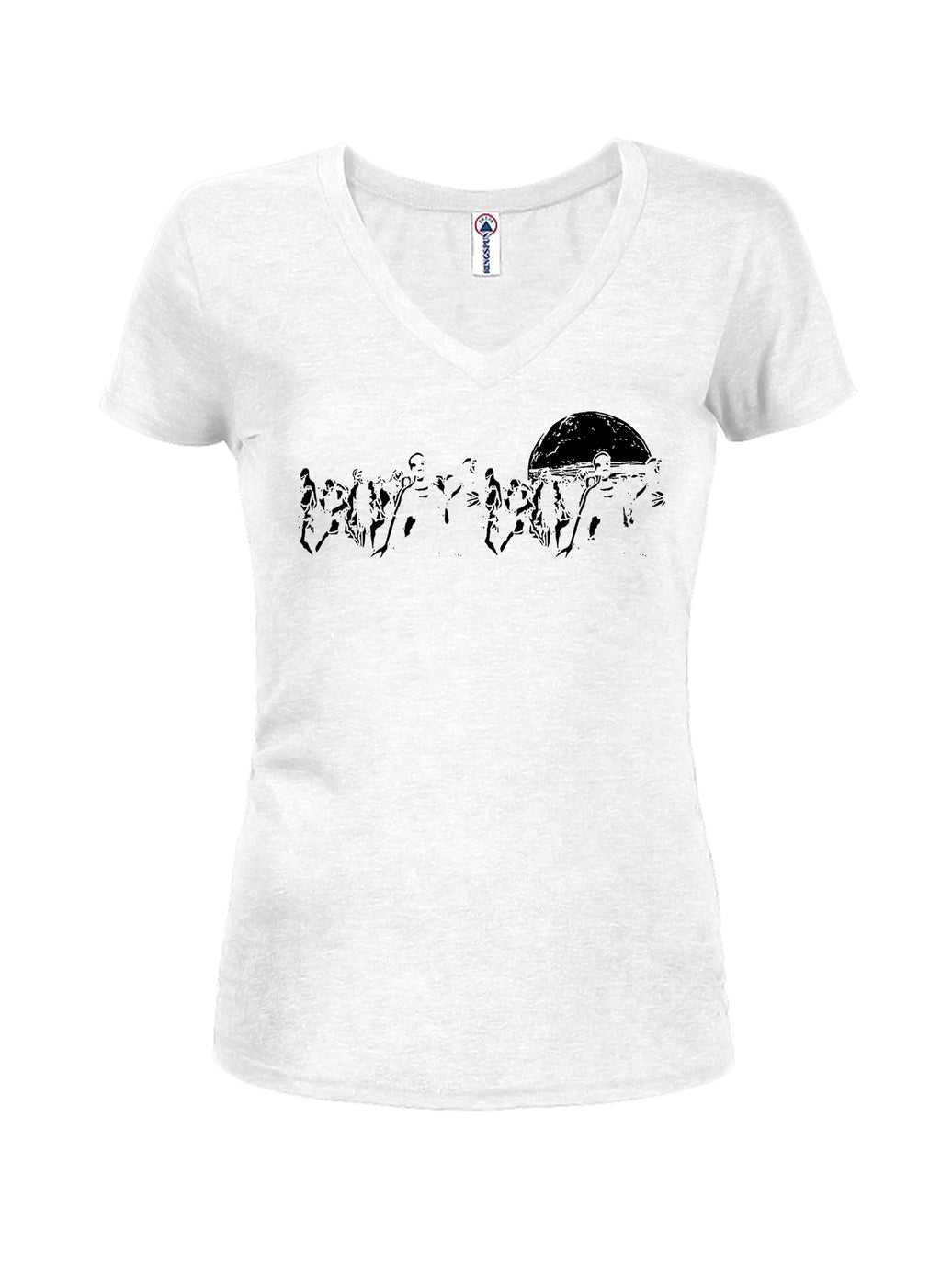 Zombie Moon Juniors V Neck T-Shirt product image 2