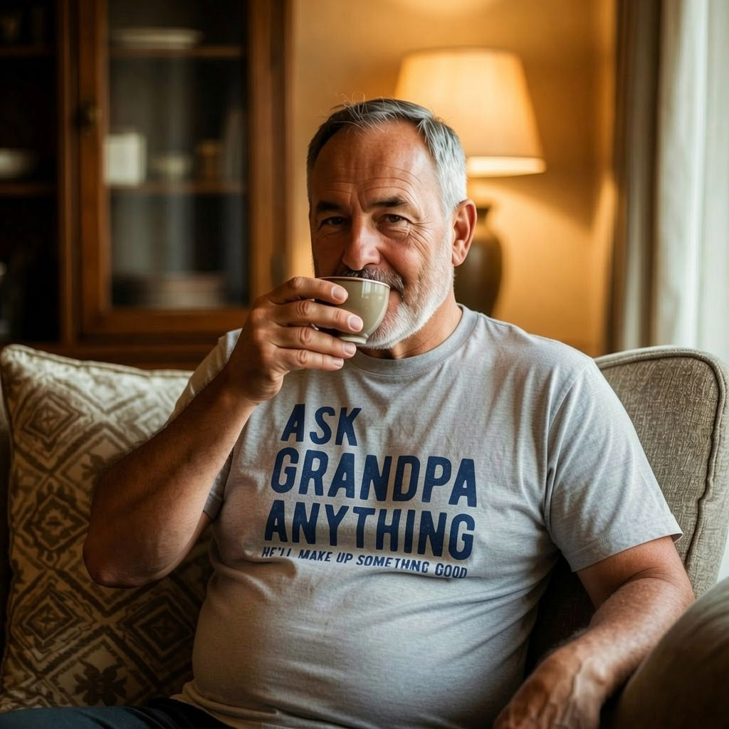 Ask Grandpa He'll Make Up Something Good Men's T Shirt product image 2