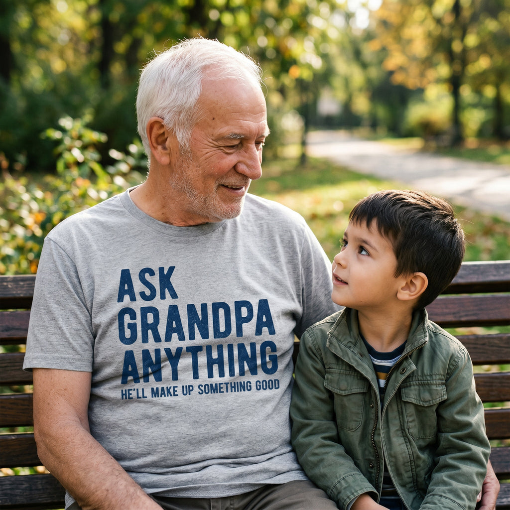 Ask Grandpa He'll Make Up Something Good Men's T Shirt product image 4