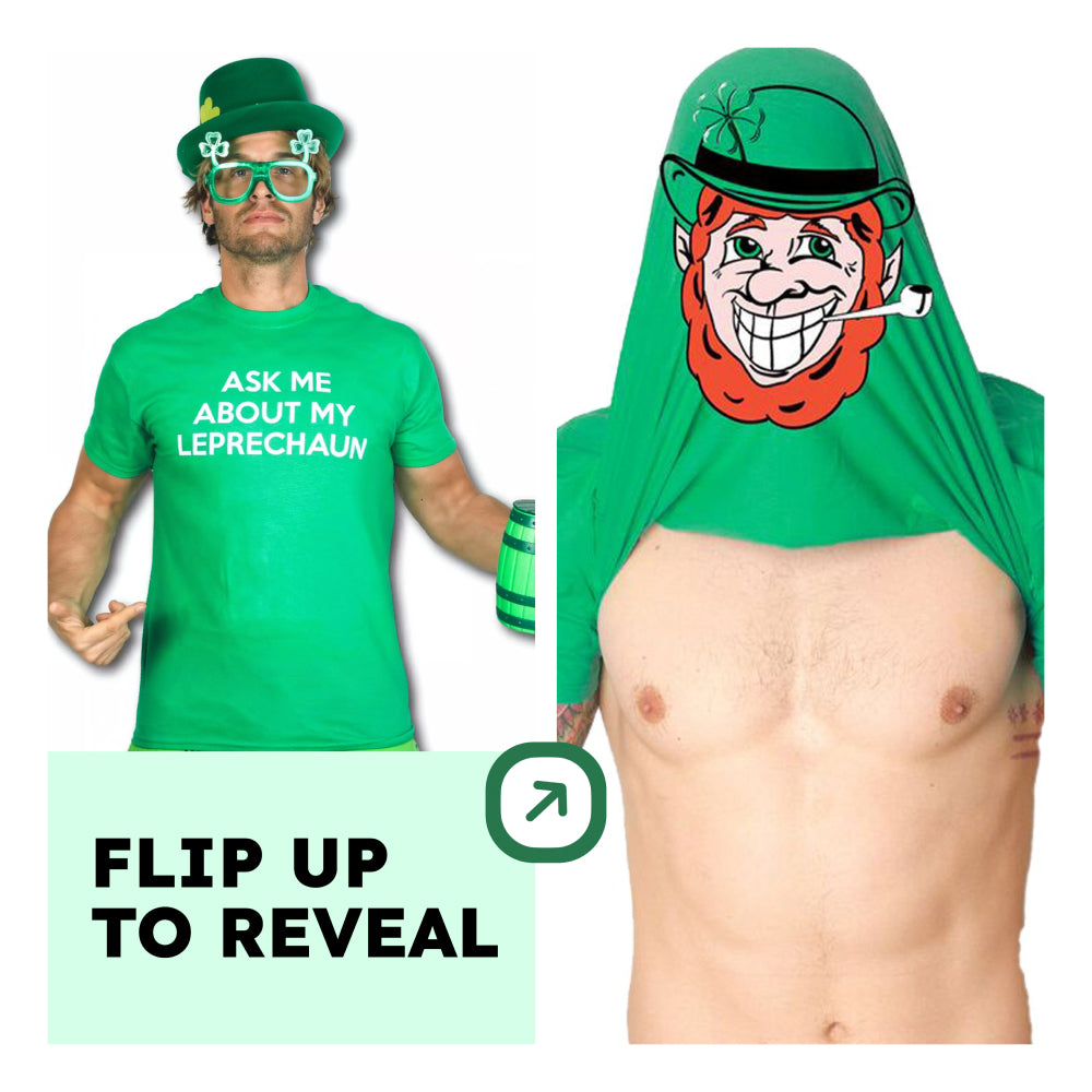 Ask Me About My Leprechaun Flip Men's T Shirt product image 4