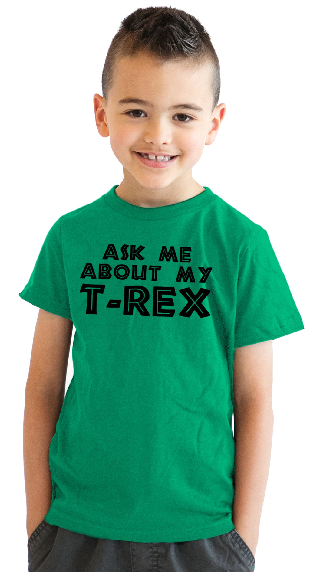 Ask Me About My T-Rex Flip Youth T Shirt product image 1