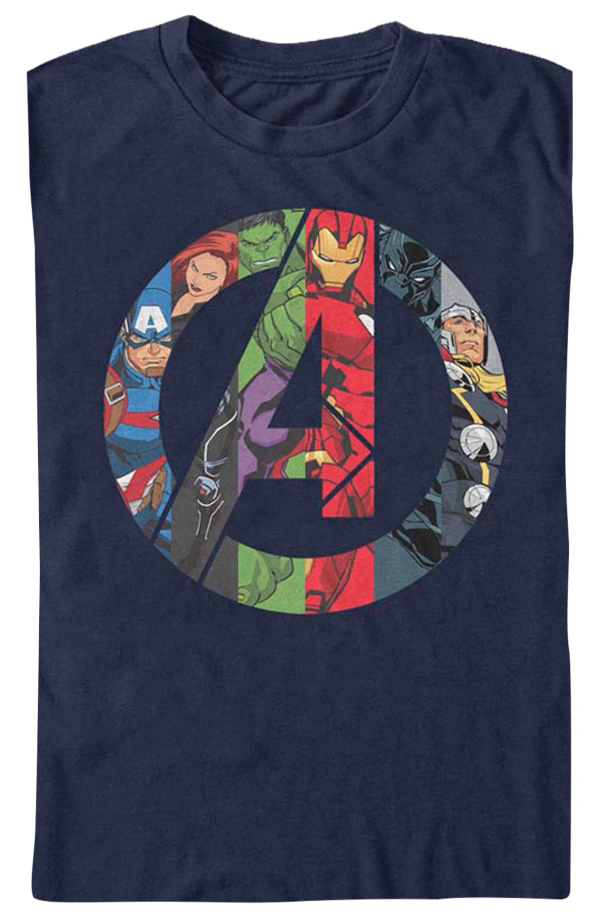 Avengers Characters And Logo Marvel Comics T-Shirt product image 2