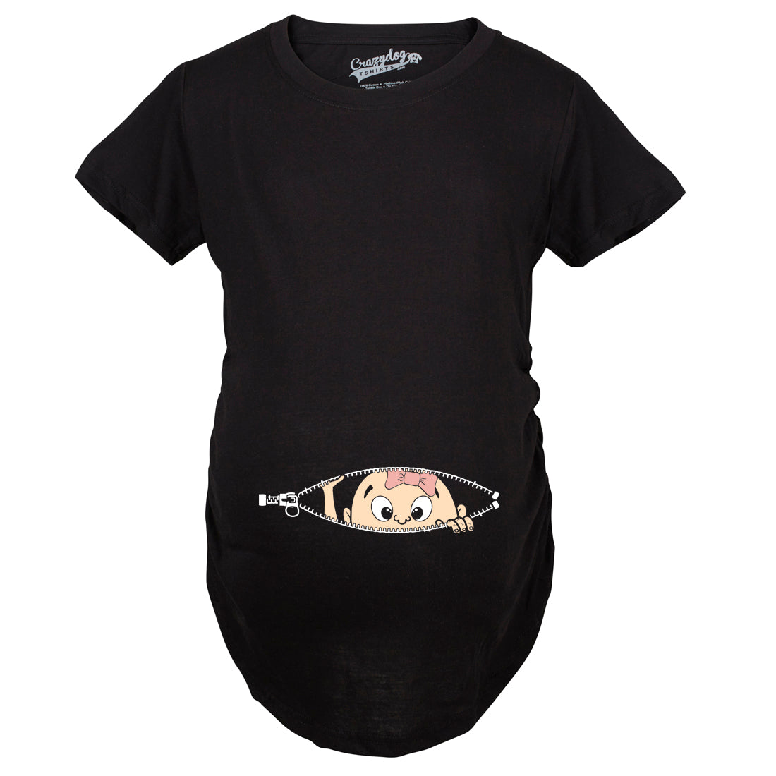 Peeking Caucasian Baby Girl Maternity T Shirt product image 9