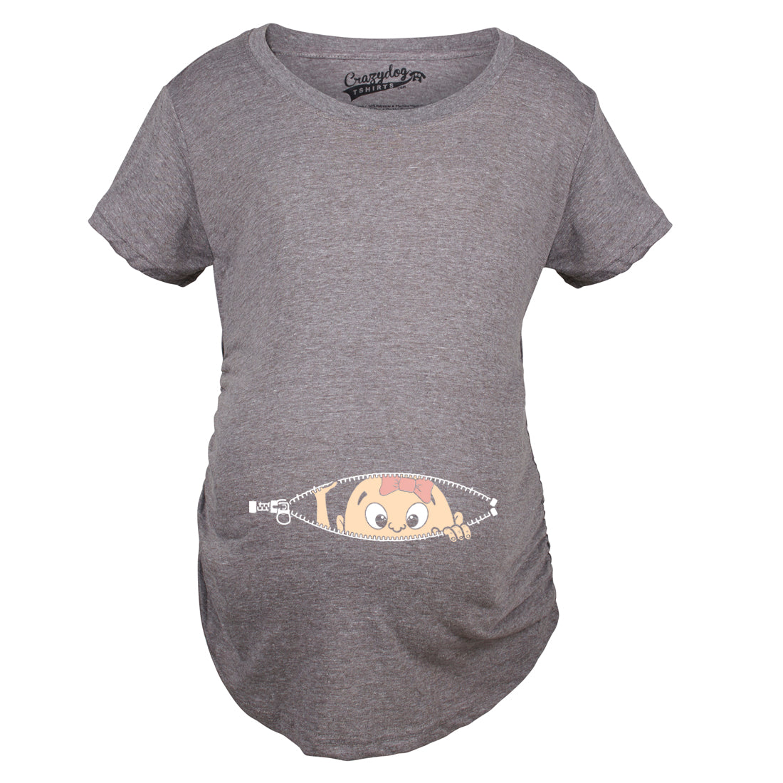 Peeking Caucasian Baby Girl Maternity T Shirt product image 10