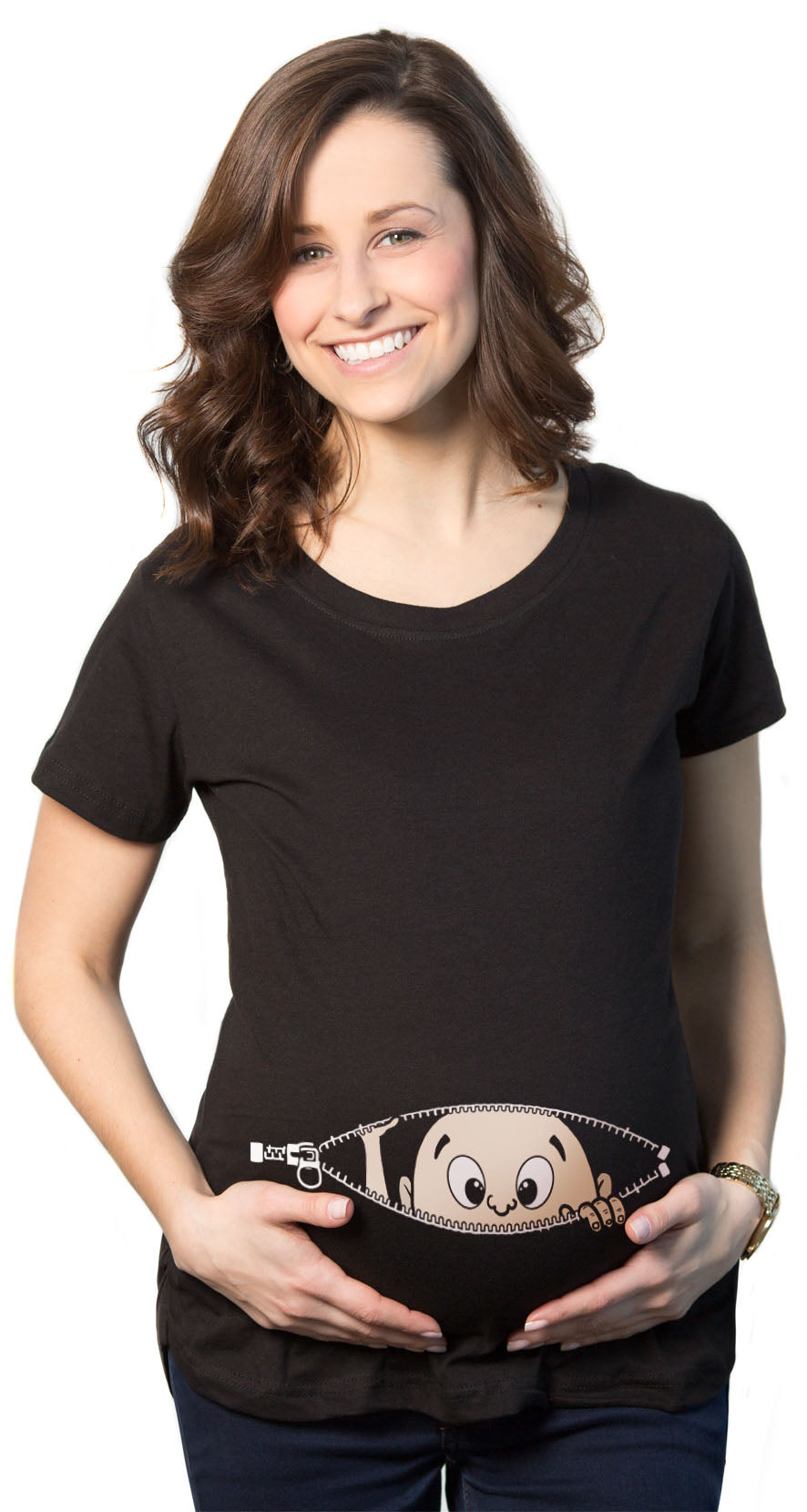 Peeking Baby Maternity T Shirt product image 9