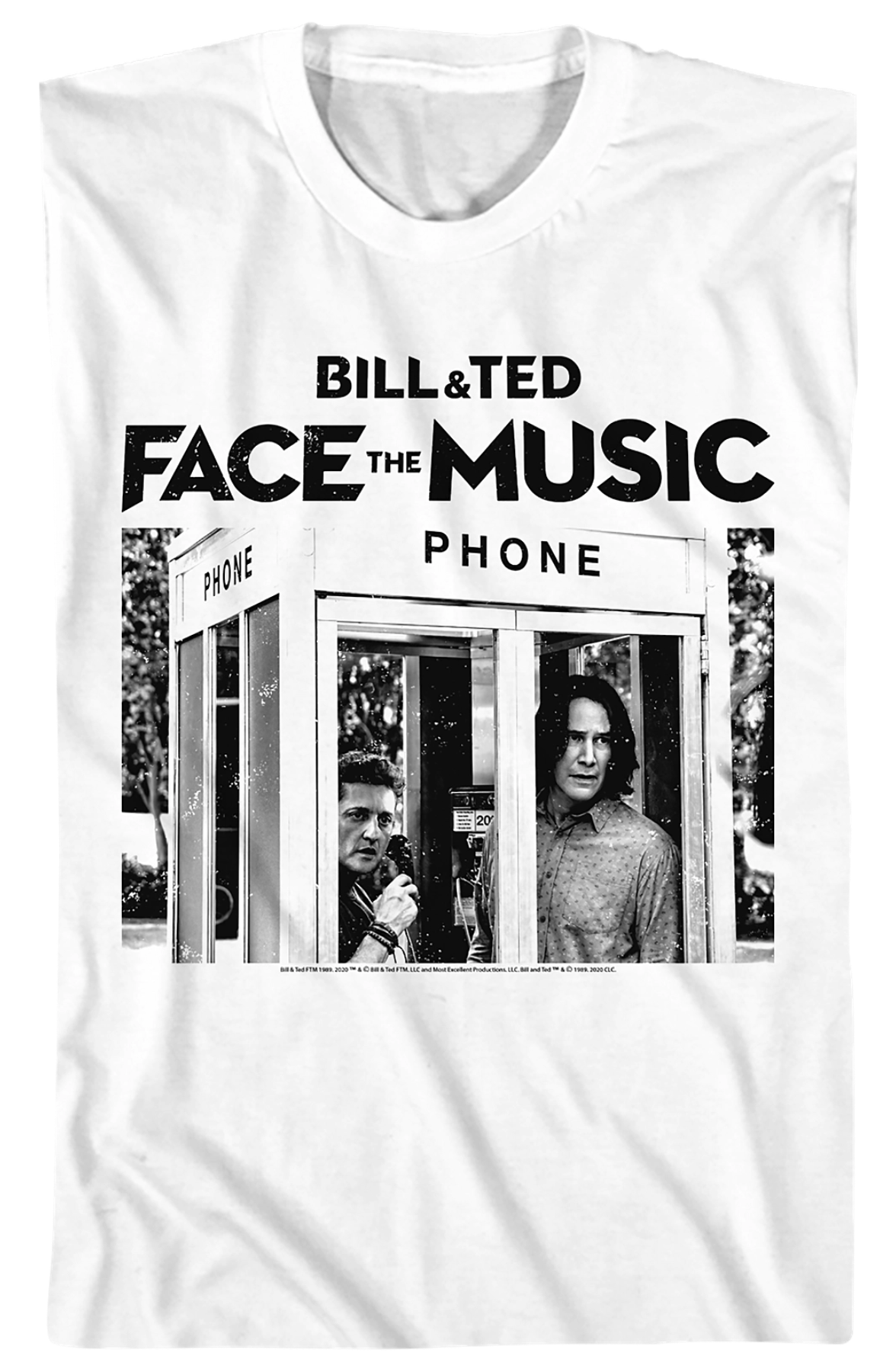 Black and White Phone Booth Bill Ted Face the Music T-Shirt product image 2