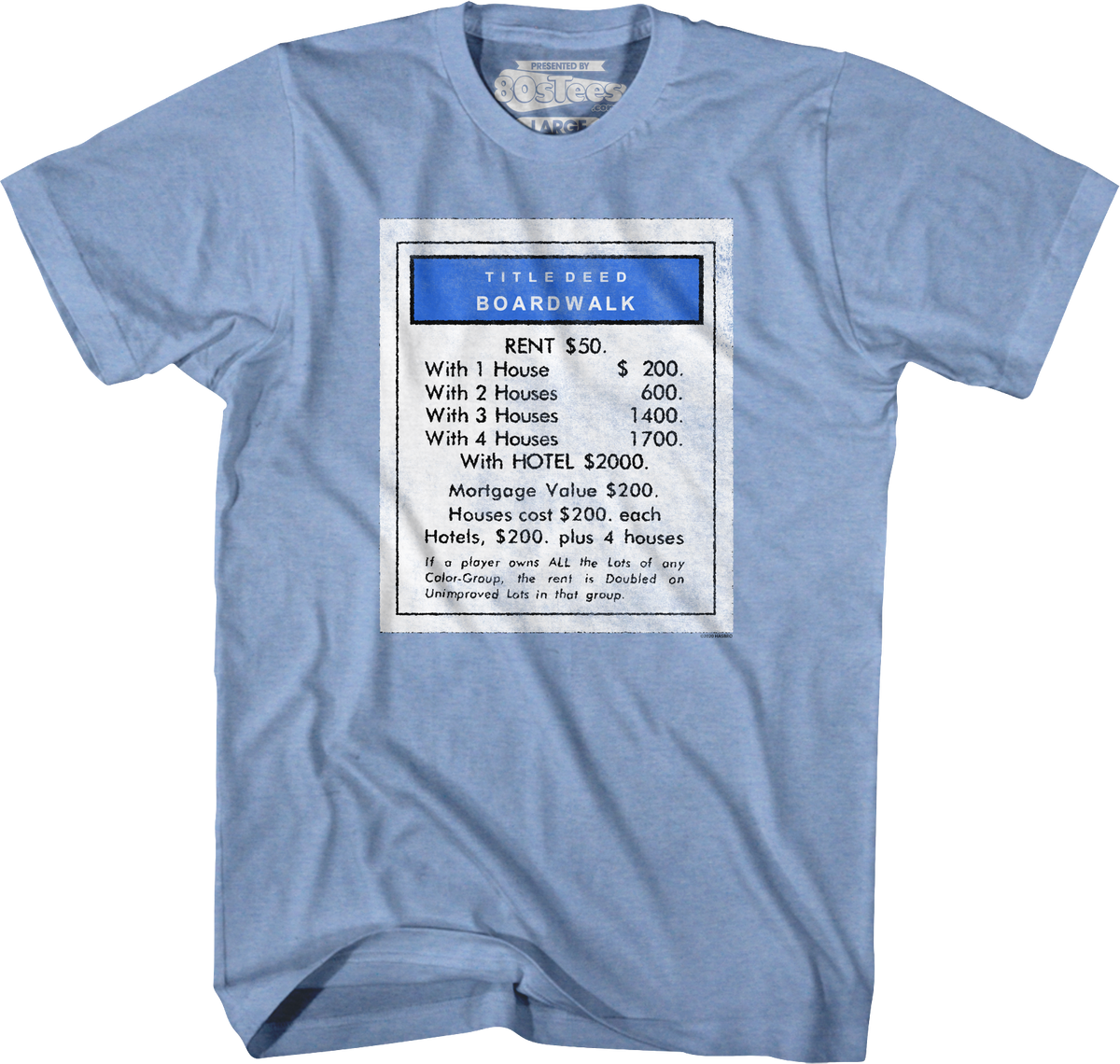 Blue Boardwalk Monopoly T-Shirt product image 1