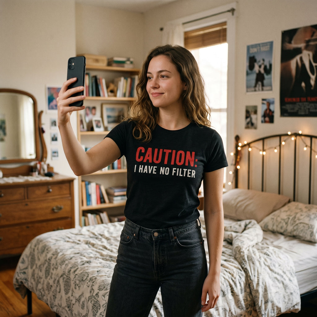 Caution I Have No Filter Women's T Shirt product image 2
