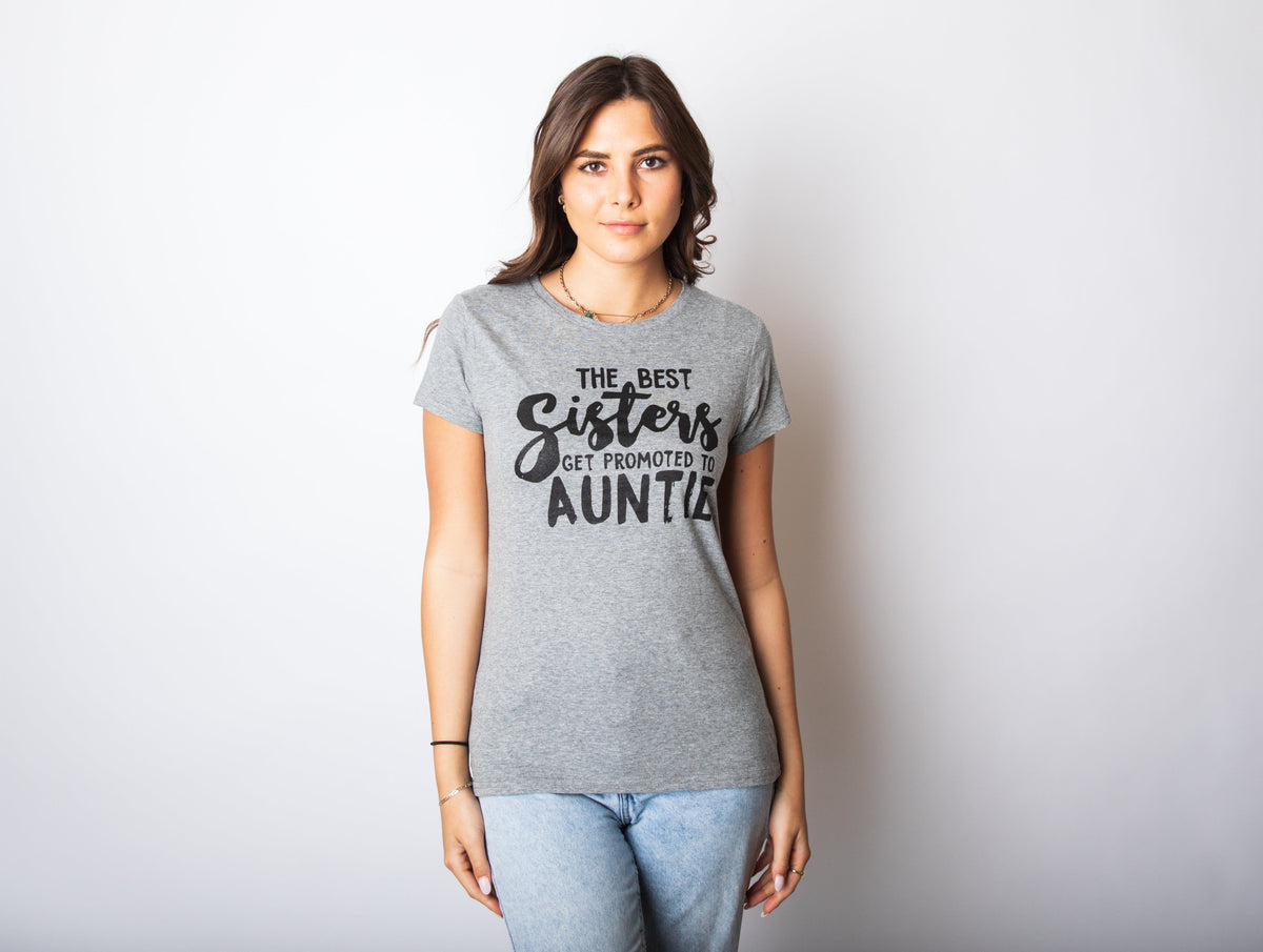 Best Sisters Get Promoted To Auntie Women's T Shirt product image 2