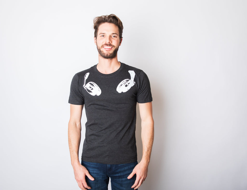 Glow In the Dark Headphones Men's T Shirt product image 2