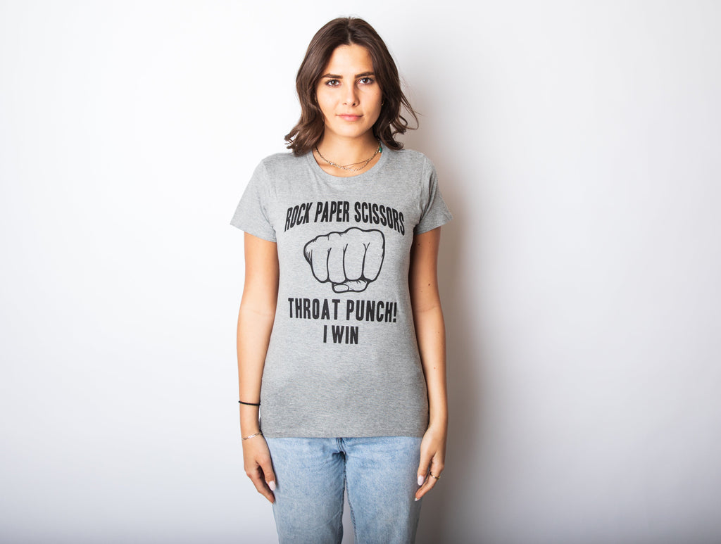 Rock Paper Scissors Throat Punch Women's T Shirt product image 5
