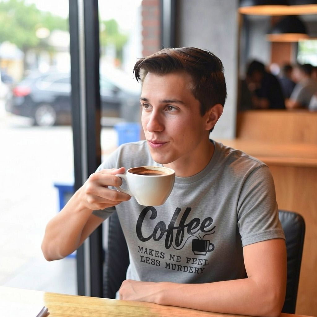 Coffee Makes Me Feel Less Murdery Men's T Shirt product image 8