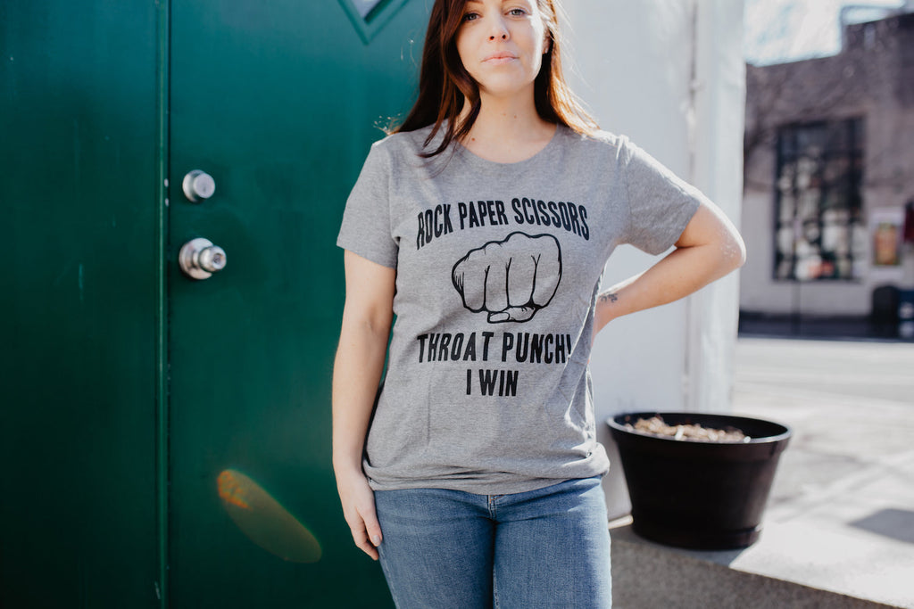 Rock Paper Scissors Throat Punch Women's T Shirt product image 2