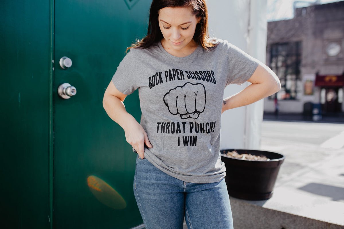 Rock Paper Scissors Throat Punch Women's T Shirt product image 4