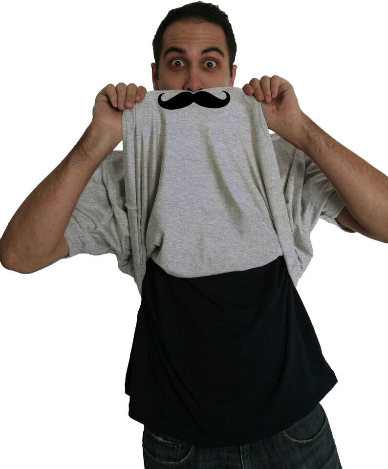 Ask Me About My Mustache Flip Men's T Shirt product image 4