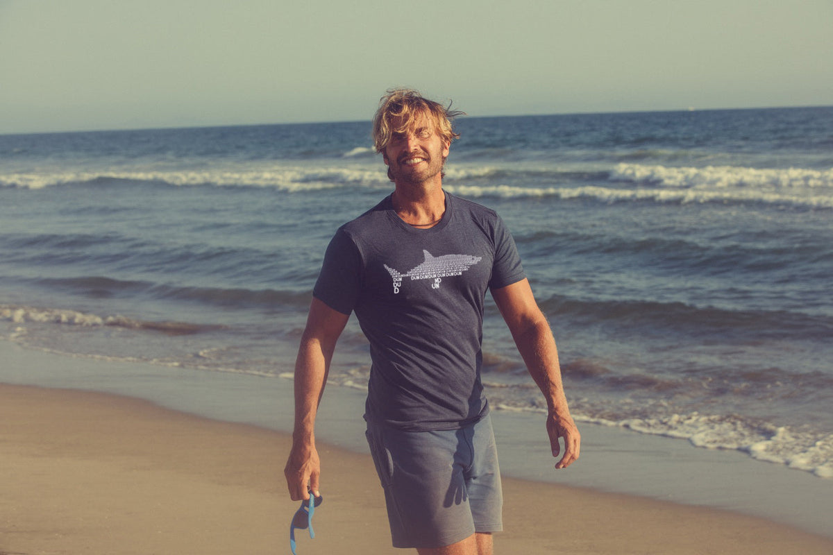 Dun Graphic Shark Text Men's T Shirt product image 2