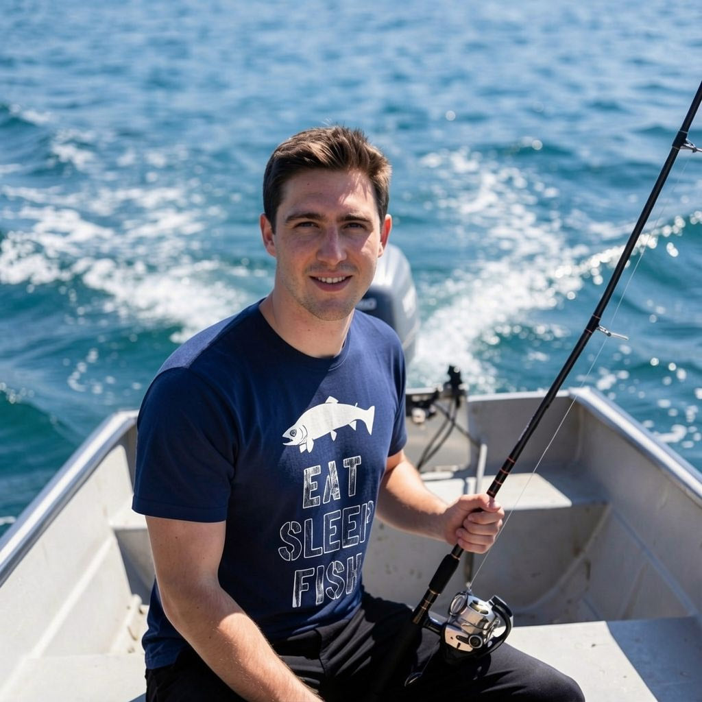 Eat Sleep Fish Men's T Shirt product image 9