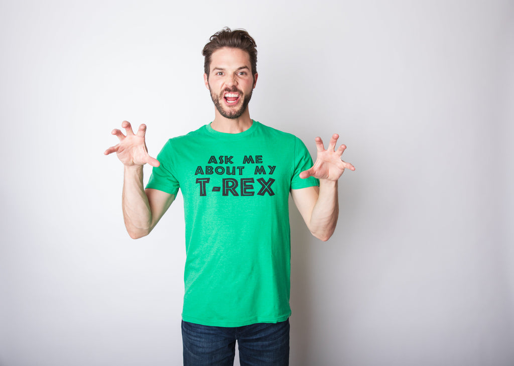 Ask Me About My T-Rex Flip Men's T Shirt product image 4