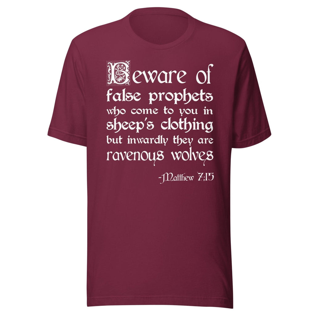 False Prophets Matthew 7:15 Shirt product image 3