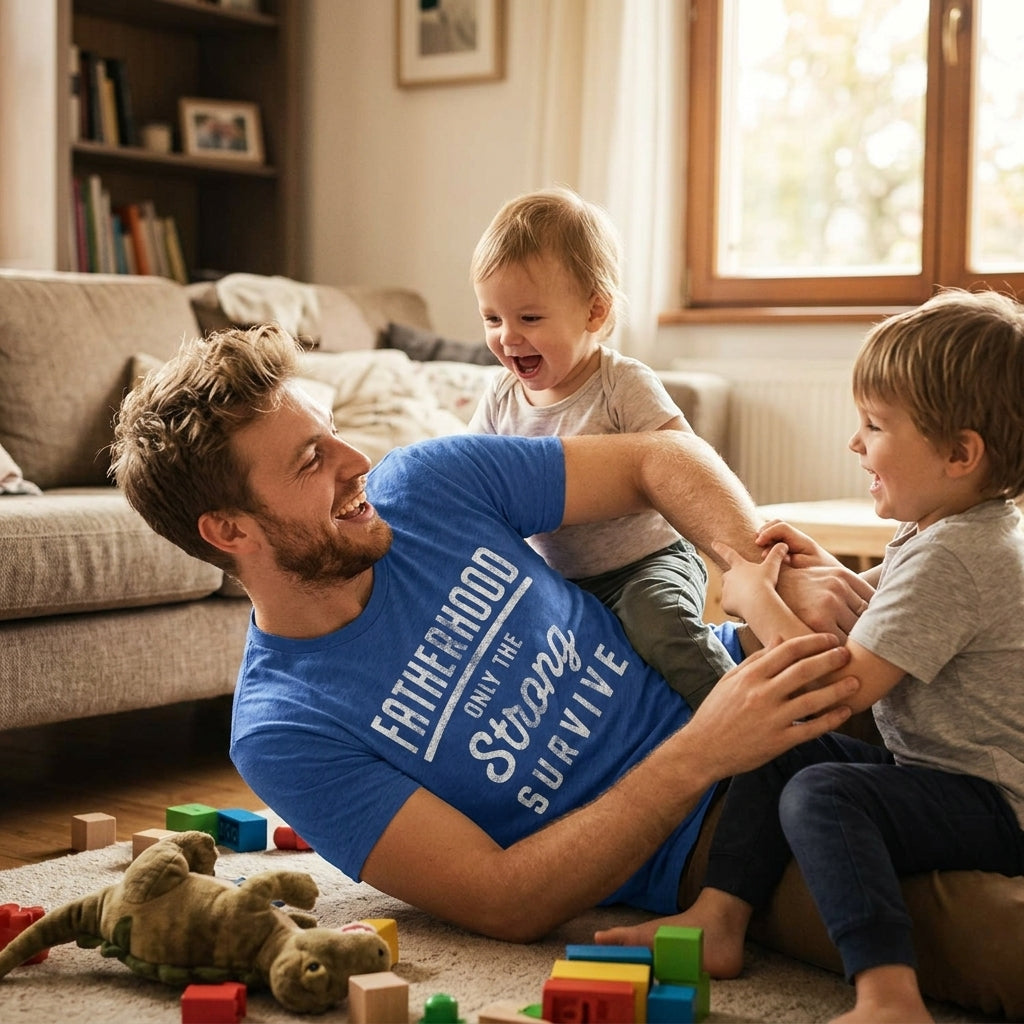 Fatherhood Only The Strong Survive Men's T Shirt product image 2
