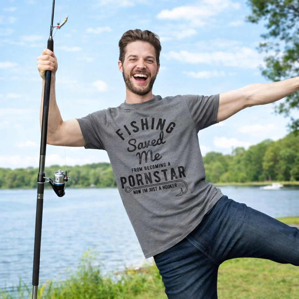 Fishing Saved Me Men's T Shirt product image 7