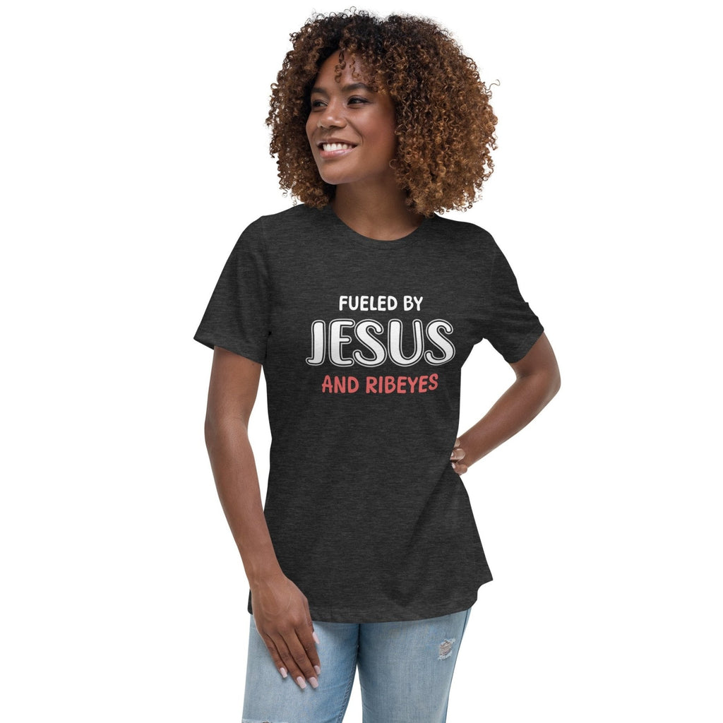 Fueled by Jesus And Ribeyes Carnivore Women's Shirt product image 2