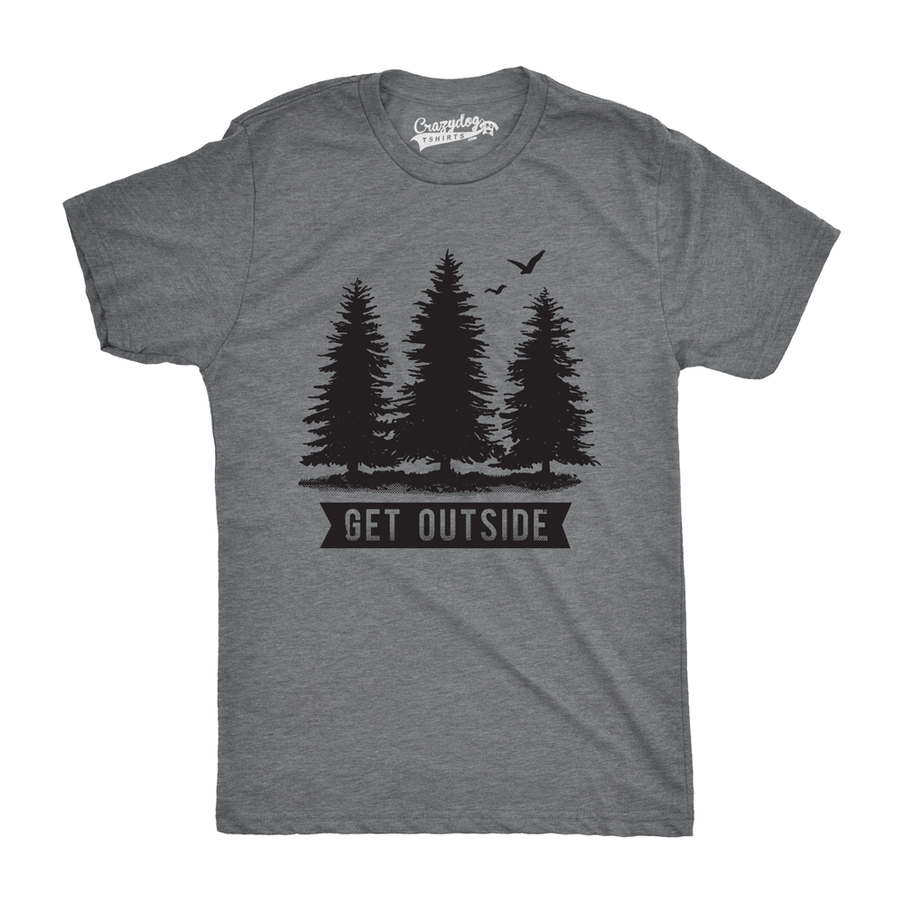 Pine Trees Get Outside Men's T Shirt product image 1