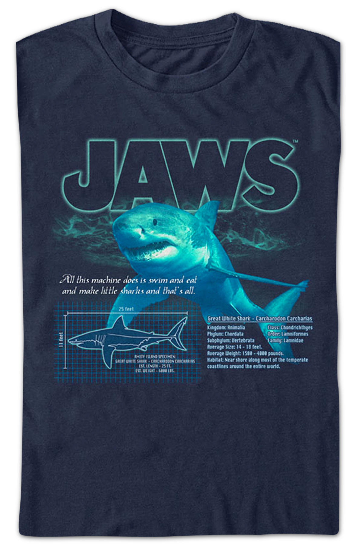 Great White Shark Jaws T-Shirt product image 2