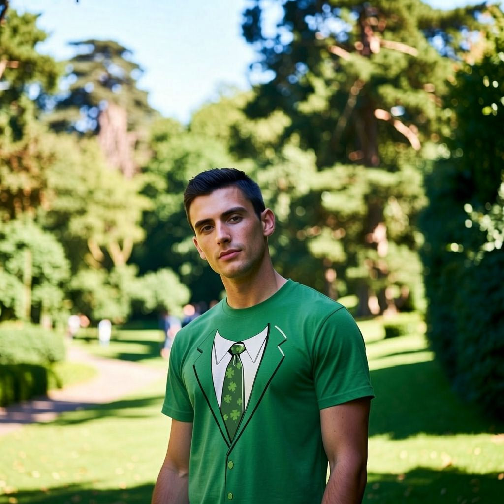 Green Irish Tuxedo Men's T Shirt product image 2