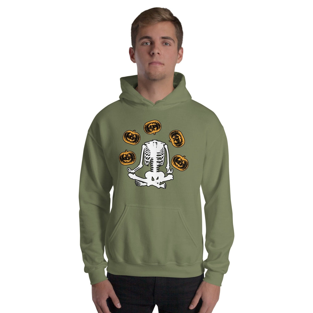 Headless Skeleton Juggling Pumpkins Hoodie product image 2