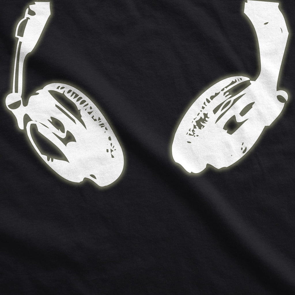 Glow In the Dark Headphones Men's T Shirt product image 3