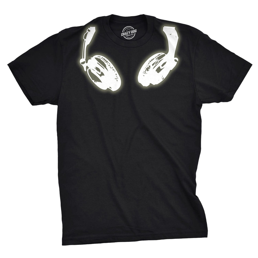 Glow In the Dark Headphones Men's T Shirt product image 1