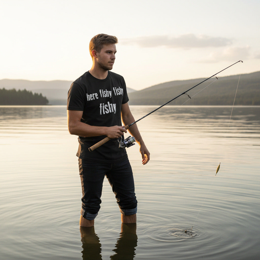 Here Fishy Men's T Shirt product image 2