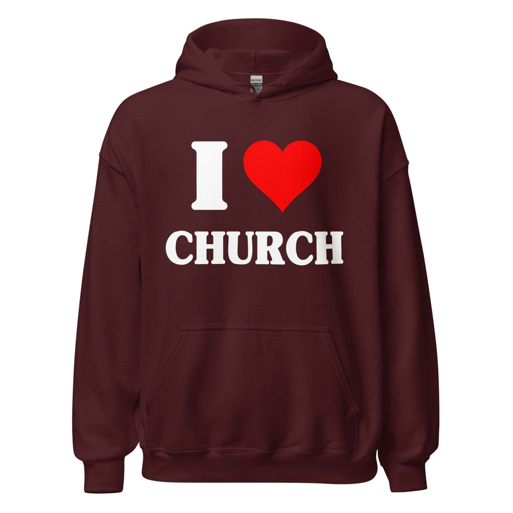 I Love Church Hoodie product image 5